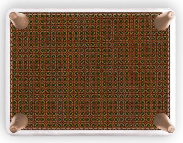 Footstool Energy African Print Diamond Pentagon