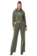 KhuKhuZ Green hoodie with 'I am safe in my body' text on a white background