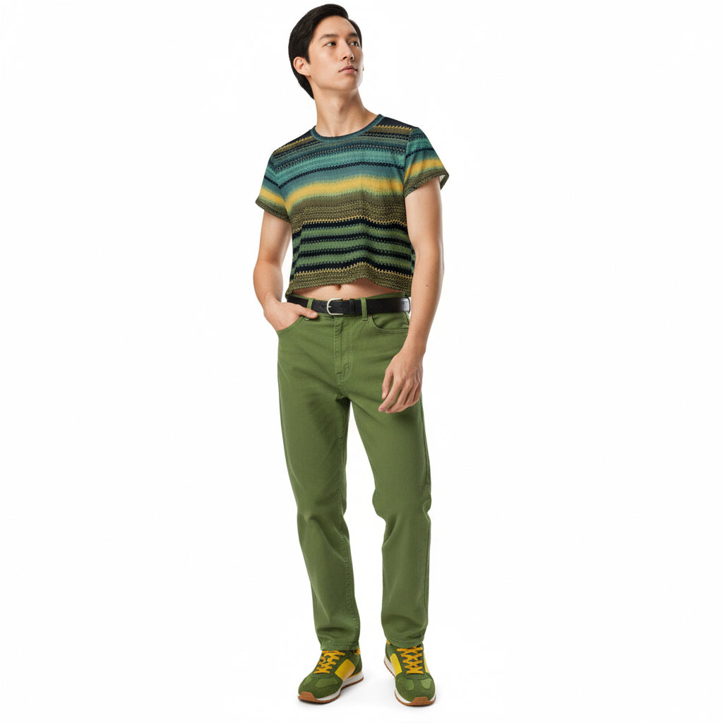 Unisex Crop Tee Energy Healing High Five