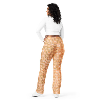 Flare Leggings Peach Fuzz Floral #1.8