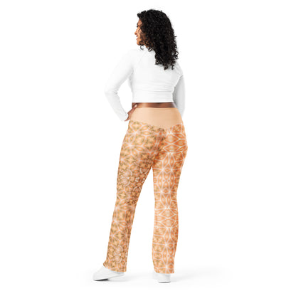 Flare Leggings Peach Fuzz Floral #1.7