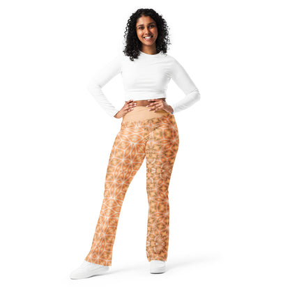 Flare Leggings Peach Fuzz Floral #1.7