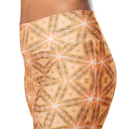 Flare Leggings Peach Fuzz Floral #1.8