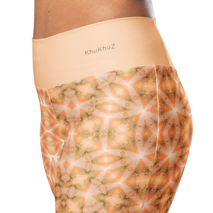 Flare Leggings Peach Fuzz Floral #1.7