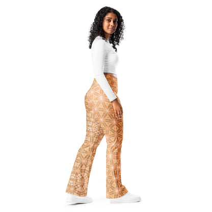 Flare Leggings Peach Fuzz Floral #1.8