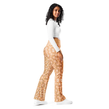 Flare Leggings Peach Fuzz Floral #1.7