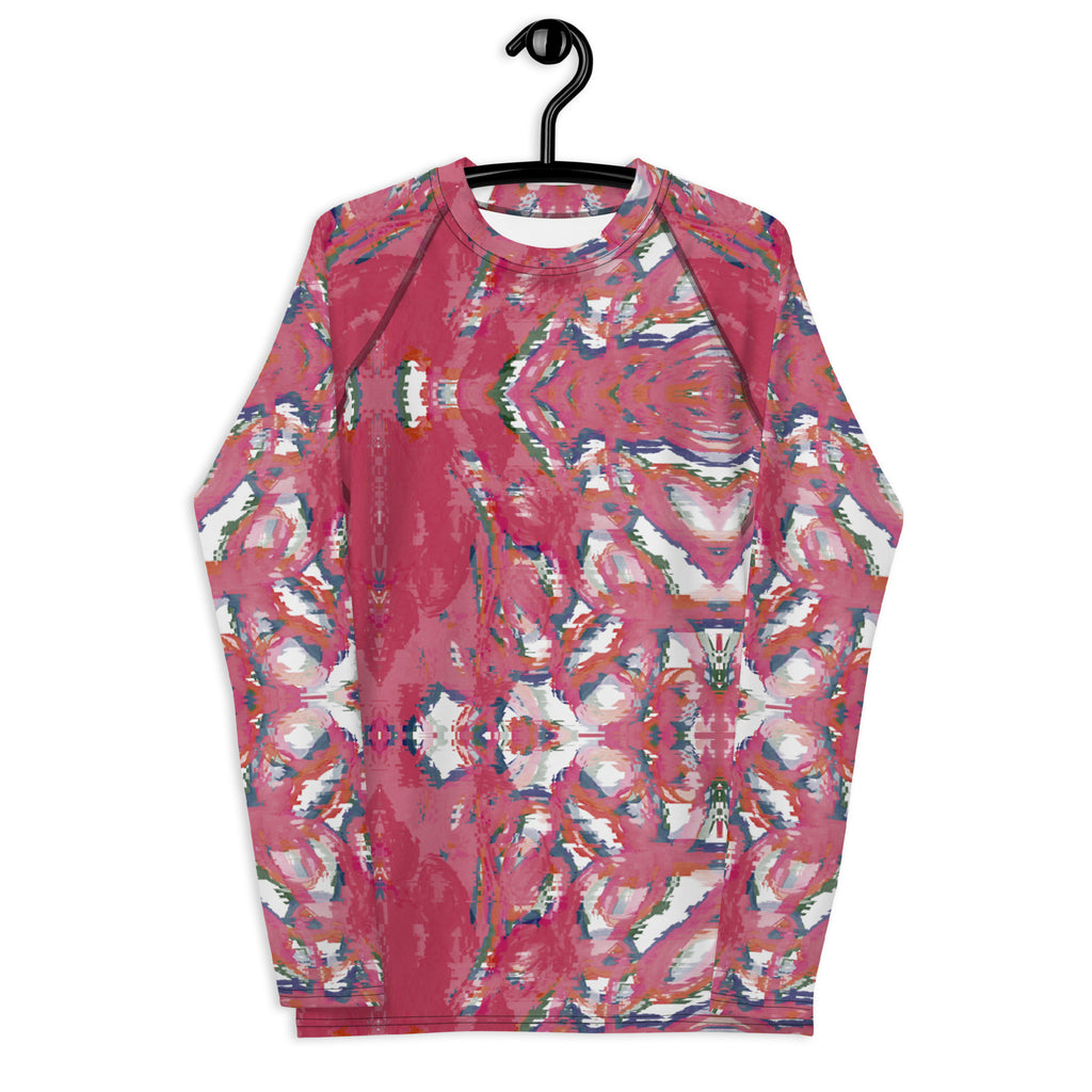 Men's Rash Guard Viva Magenta Texture 39 Metaverse