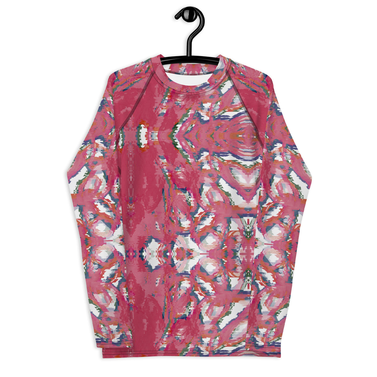 Men's Rash Guard Viva Magenta Texture 39 Metaverse