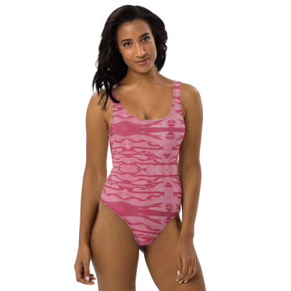 One-Piece Swimsuit Viva Magenta Texture 9 -Metaverse