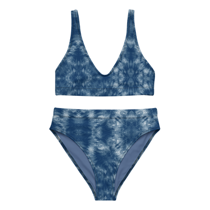 Recycled High-Waisted Bikini Tie Dye Pattern 2