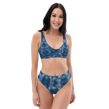 Recycled High-Waisted Bikini Tie Dye Pattern 2