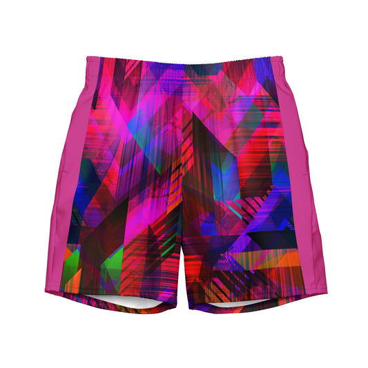 Men’s Recycled Swim Trunks Pinkish Abstract