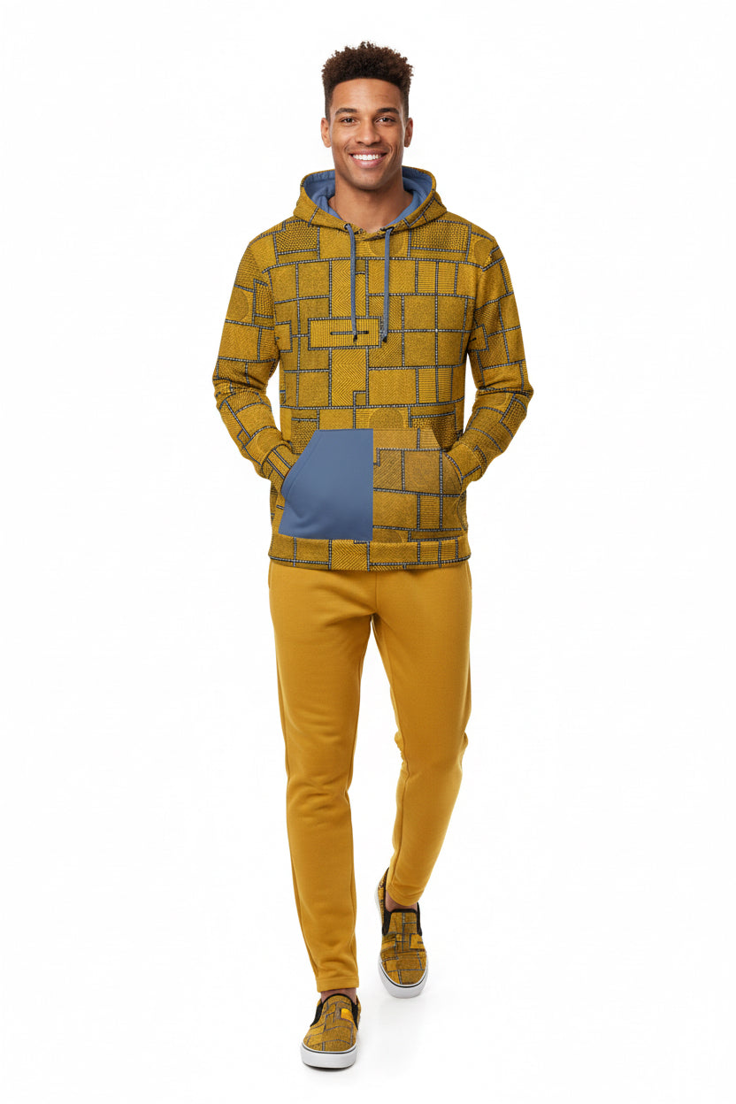 Unisex Hoodie Afro Patchwork Print Design 3