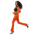 Woman wearing a colorful patterned hoodie on a white background