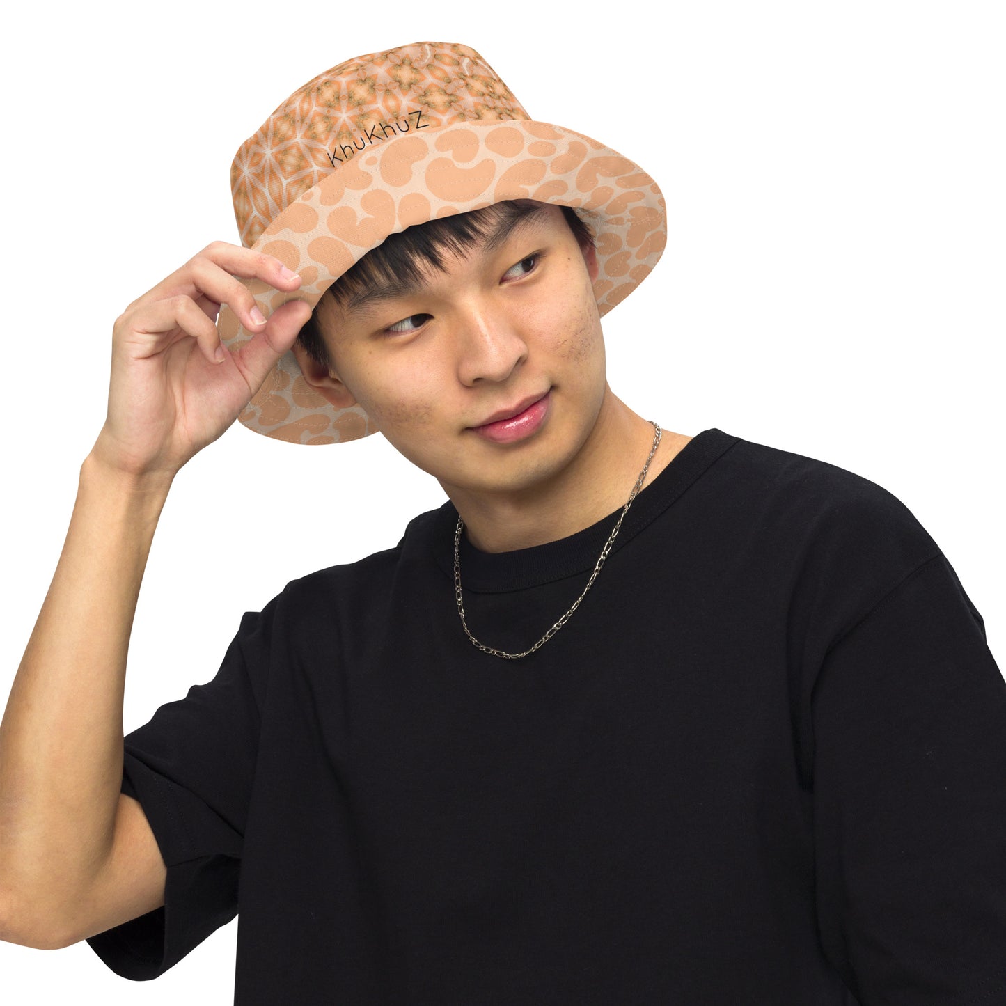 Reversible Bucket Hat Peach Fuzz Print 11 and 1.14