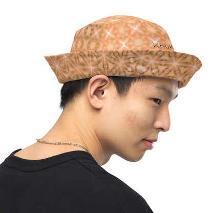 Reversible Bucket Hat Floral Peach Fuzz Print 1.18