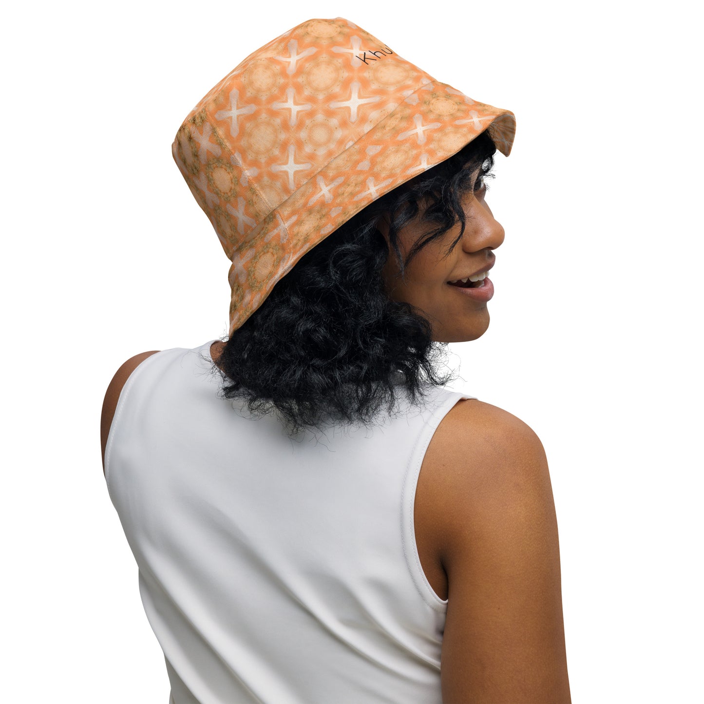Reversible Bucket Hat Peach Fuzz Print 1.5 and 1.15