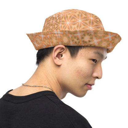 Reversible Bucket Hat Floral Peach Fuzz Print 1.18