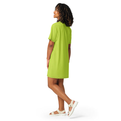 T-shirt Dress Solid Neon Green