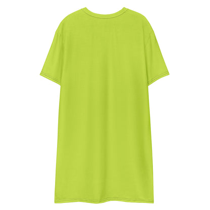 T-shirt Dress Solid Neon Green