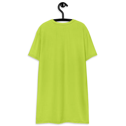 T-shirt Dress Solid Neon Green