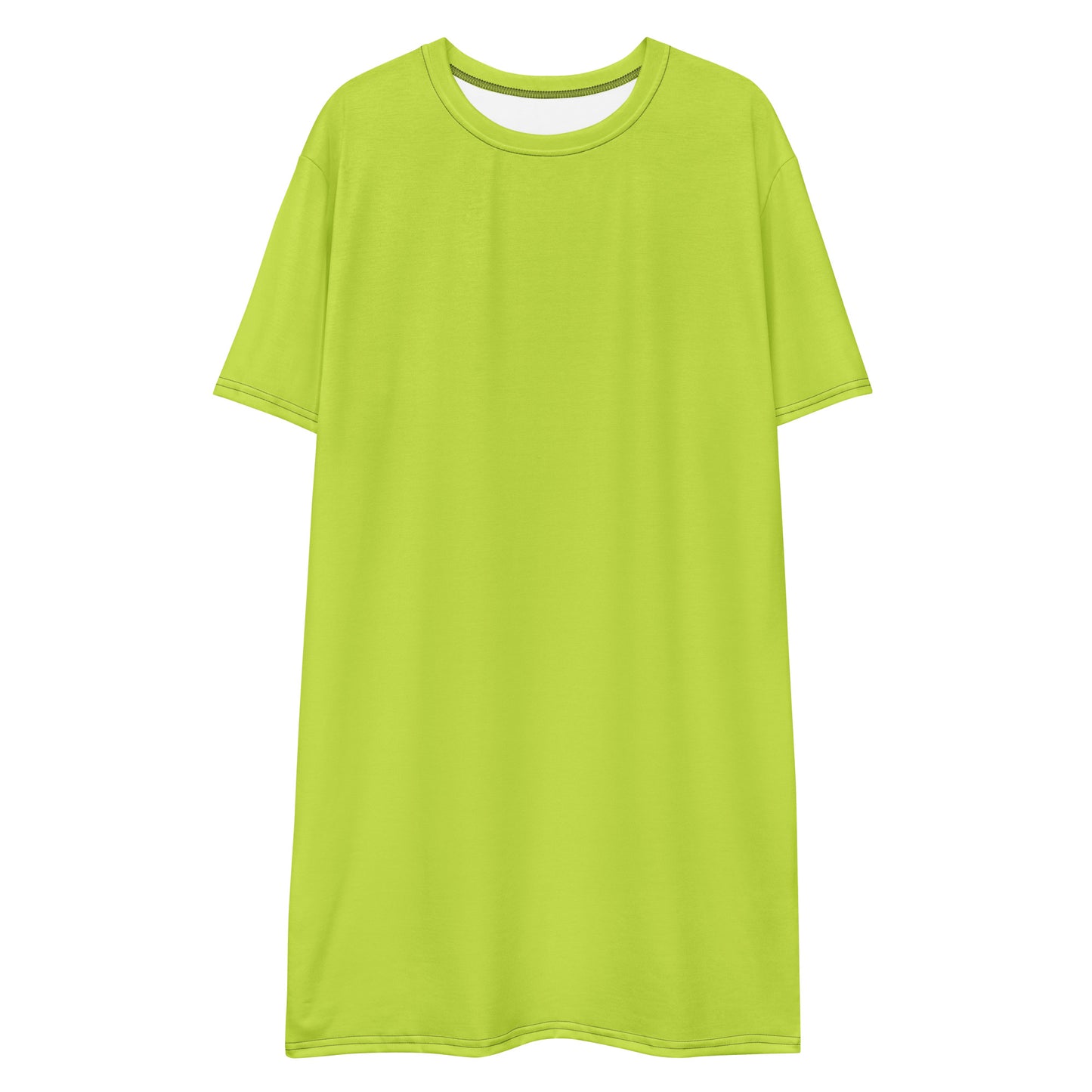 T-shirt Dress Solid Neon Green