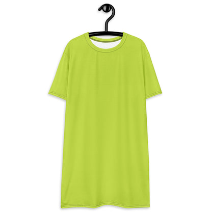 T-shirt Dress Solid Neon Green