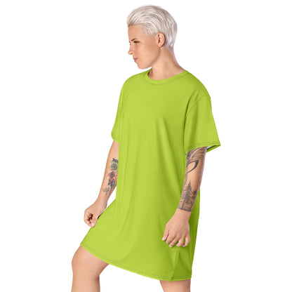 T-shirt Dress Solid Neon Green