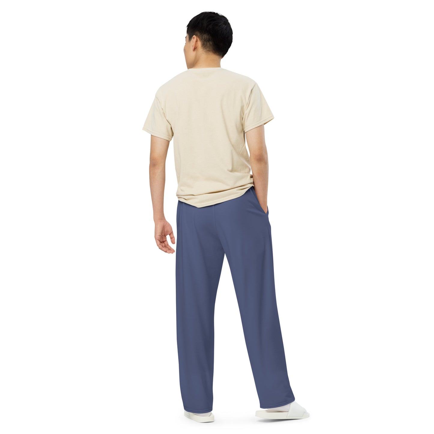 Unisex Wide-leg Pants Solid Future Dusk