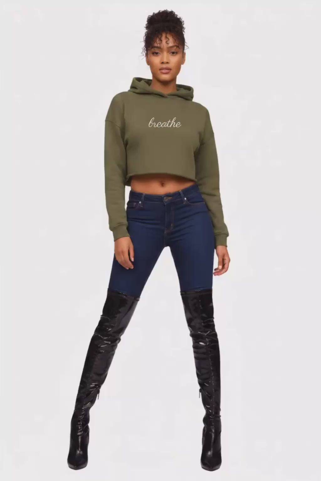 Crop Hoodie Self Love - Breathe
