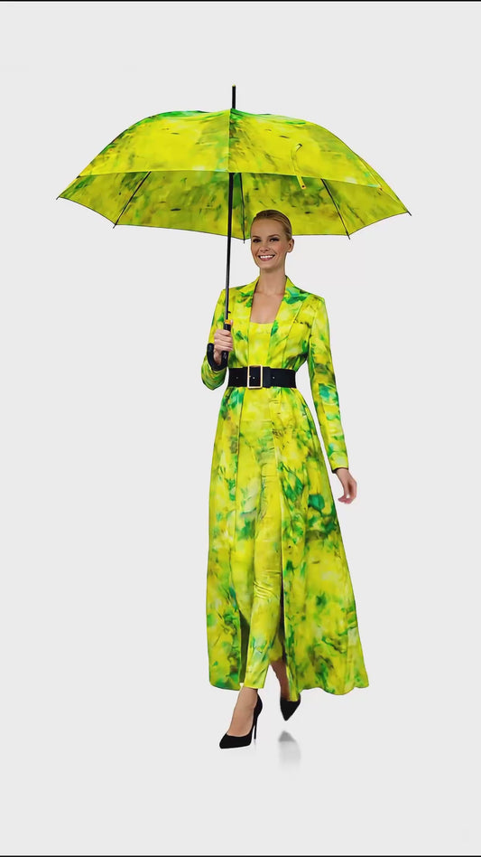 Umbrella Lime Green Watercolour