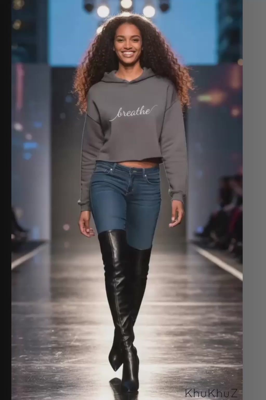 Crop Hoodie Self Love - Breathe