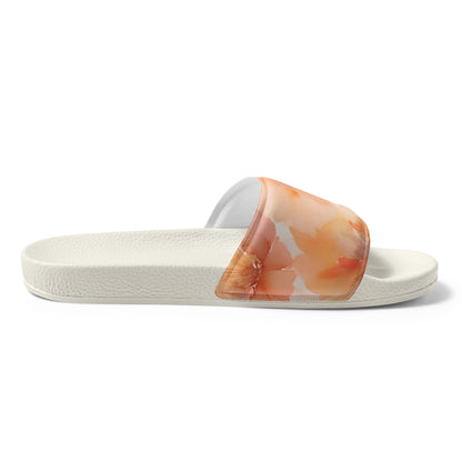 Women's Slides Peach Fuzz Floral Print #9