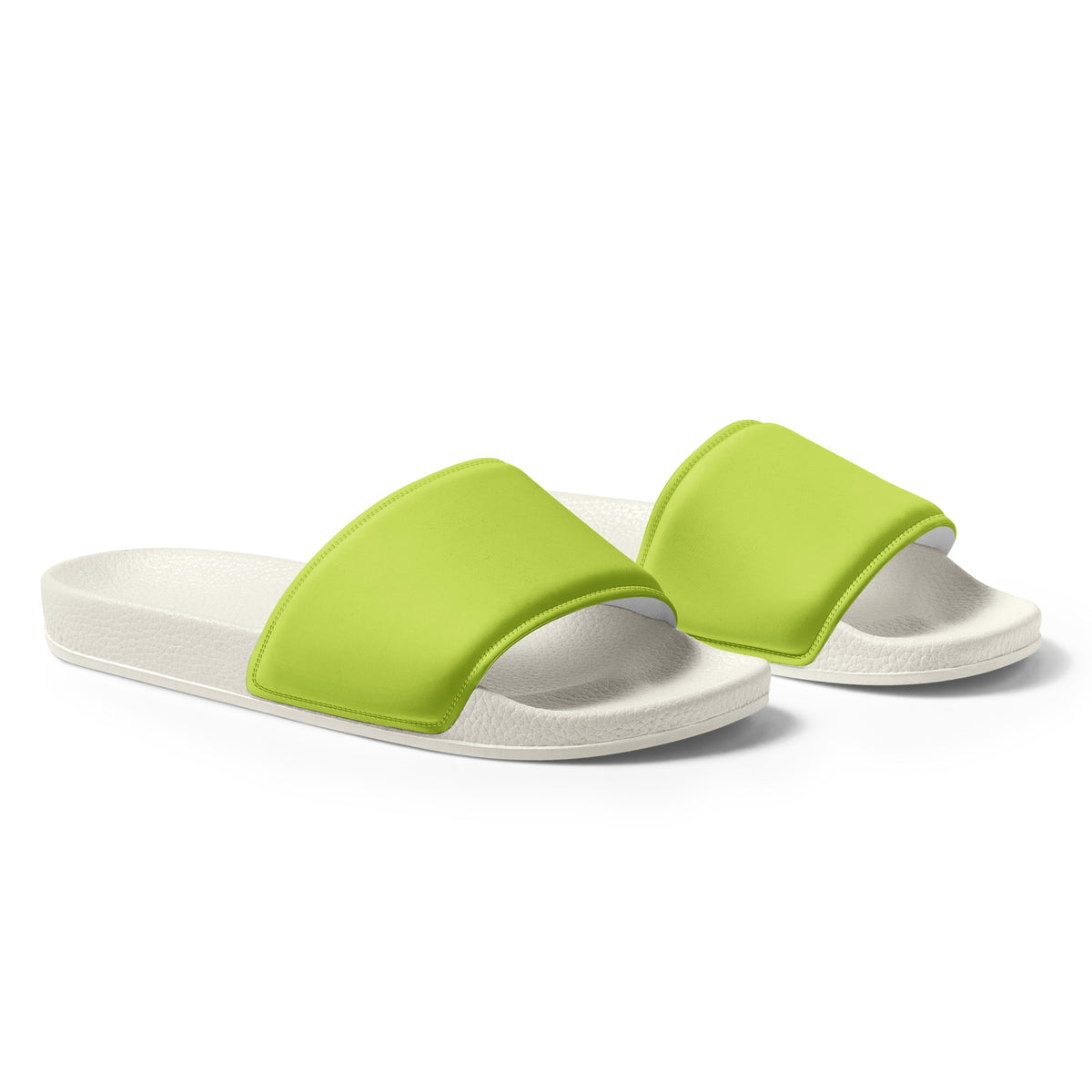 Women's Slides Solid Neon Green