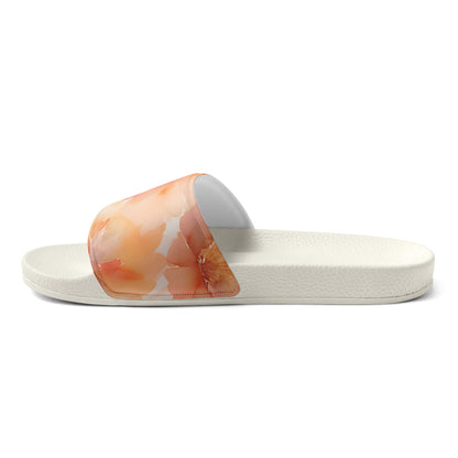 Women's Slides Peach Fuzz Floral Print #9