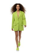 Man in KhuKhuZ neon  green slip on unisex shoes
