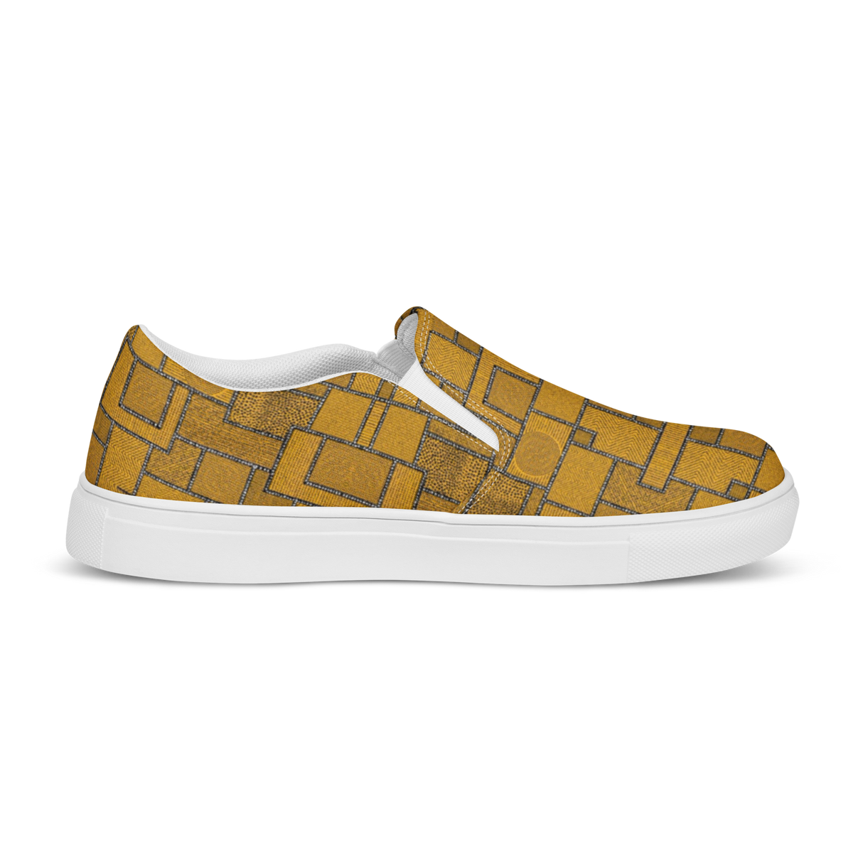 Women's Slip On Canvas Shoes Full Cover Afro Patchwork Print Design 3
